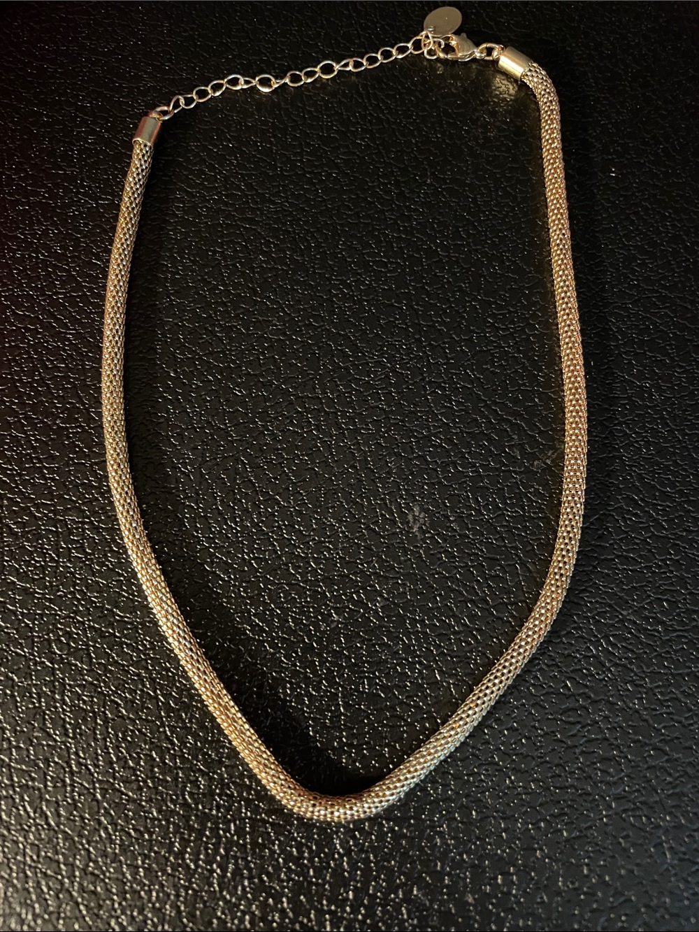 Gold Mesh Chain Necklace - Women's Elegant Necklace